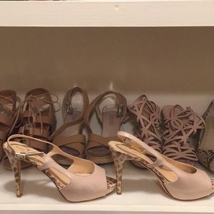 Kate Spade Open Toe Leopard Heel Leather Pump